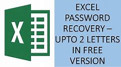 Excel Password Recovery - How to Recover Excel Password? - Excel Password by Brute Force Attack