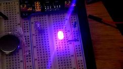 Fast blinking and slow flashing automatic color changing red blue green RBG LEDs