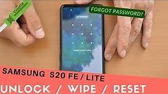 Samsung S20 FE / Lite forgot your Password? Locked - how to hard reset factory tutorial by Crocfix