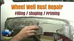 Chevy Silverado Wheel Well Rust Repair - MIG welding | Body FIller (pt 2)