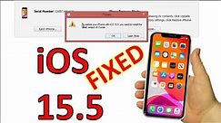 To Restore your iPhone with iOS 15.5 you need to install latest iTunes.