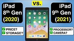 iPad 8th Gen (2020) vs. iPad 9th Gen (2021) Comparison Video | Differences and Similarities | Price❓