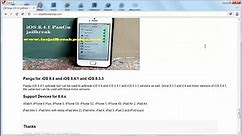 Untethered Jailbreak iOS 8.4.1, iOS 8 Using PP Jailbreak for iPhone, iPad & iPod Touch - Tutorial - video Dailymotion