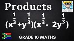 Products Grade 10: Fraction exponents