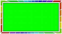 Rainbow Boarder animation frame green screen HD video | chroma key rainbow frame template