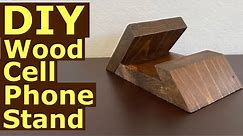 DIY Prototype modern wooden iPhone (cell phone) stand from scrap wood | Tutorial [4K]