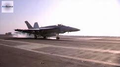 F-18 Hornets Landing/Takeoff from Navy Aircraft Carrier CVN 77