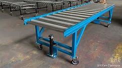 No Power Gravity Roller Conveyor Table with Adjustable Height