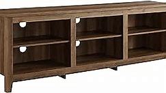 Walker Edison Wren Classic 6 Cubby TV Stand for TVs up to 80 Inches, 70 Inch, Rustic Oak
