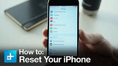 How To Reset Your iPhone
