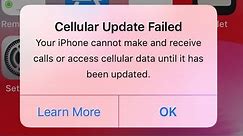 How to Fix Cellular Update Failed iOS 15 | Cellular Update Failed iPhone 7 iOS 15 | iOS 15