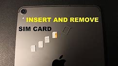 iPad Pro 3RD gen 2018 How to insert and remove SIM CARD