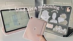 ipad air 4 unboxing | 2023 + accessories & decorating ✨