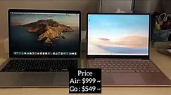 Surface Laptop Go vs 2020 Macbook Air