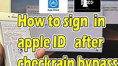 How to sign in Apple ID after icloud bypass using checkrain