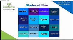 Blue colour shades || English names of colours || Learn English Vocabulary