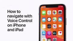 How to navigate with Voice Control on your iPhone — Apple Support - Vidéo Dailymotion