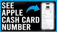 How To See Apple Cash Card Number (How To Find/View Your ApplePay Cash Card Number)