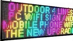 Outdoor P10 LED Digital Sign - RGB Full Color WiFi Programmable LED Sign 39"x 14" High Brightness, High Definition Scrolling LED Sign - LED Sign for Business