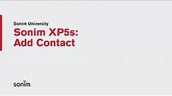 Sonim XP5s - Add Contact