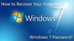 How to Reset Your Forgotten Windows 7 Password