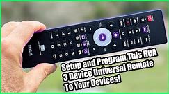 Programming This RCA 3 Device Platinum Pro Universal Remote To Your Devices!