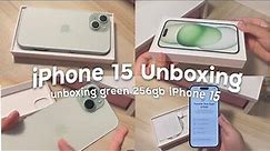 iPhone 15 green unboxing [eng cc] ☆⋆｡ สีเขียวน่ารักมากๆๆ | @piinqzhii