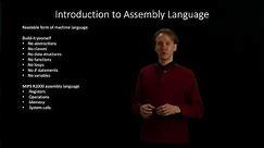 1. Introduction to Assembly Language