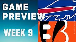 Buffalo Bills vs. Cincinnati Bengals | 2023 Week 9 Game Preview