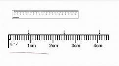 Reading a centimeter ruler