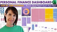 Interactive Personal Finance Dashboard with FREE EXCEL TEMPLATE