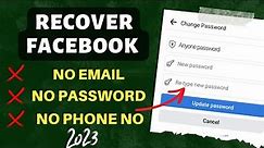 How To Recover Facebook Password Without Email And Phone Number | How To Recover Facebook Account