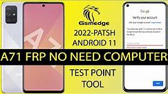 Frp Samsung Galaxy A71 Bypass Frp Without Pc 2022 Remove Google Account