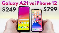 Samsung Galaxy A21 vs iPhone 12 - Who Will Win?