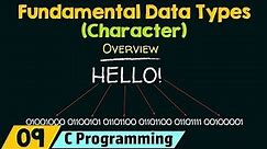 Fundamental Data Types − Character