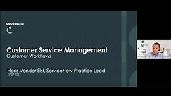 Introduction to Customer Service Management in ServiceNow
