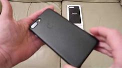 Apple iPhone 7 & 8 Plus Leather Case Same Size ? Black Unboxing