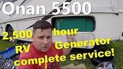 Complete Service on 2,500 hour Cummins Onan 5500 RV generator