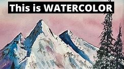 BOB ROSS WATERCOLOR - How I painted Cedar Park in watercolor