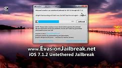 Télécharger Evasion gratuit complètes iOS 7.1.2 Untethered Jailbreak outil pour iPhone 5/5s/5c iPad 4/3/2