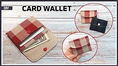 DIY How to make a card wallet easily / mini wallet / sewing tutorial [Tendersmile Handmade]