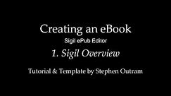 Create an eBook with Sigil | 1 | Sigil ePub Editor Overview