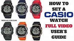 HOW TO SET A CASIO WATCH FULL VIDEO USER'S GUIDE