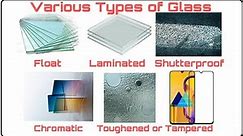 Types of Glass:Float Glass, Shatterproof Glass, Toughened Glass or Tempered Glass,Chromatic Glass