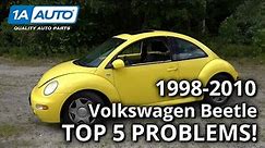 Top 5 Problems Volkswagen New Beetle Coupe 1998-2010 1st Generation