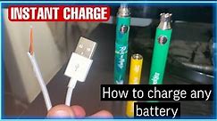 How To Charge ANY Dab Pen Battery *INSTANTLY* without a charger | Easy