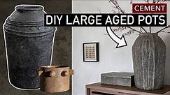 High-End Concrete Decor - DIY Large Cement Pots For A Beautiful Home