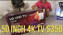 How To Hang 4K 50 inch LG UHD $4 TV - $350 TV