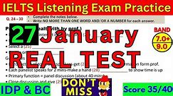 27 January 2024 IELTS Listening Practice Test With Answer Key | IELTS Exam Preparation | BC & IDP