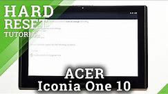 How to Factory Reset ACER Iconia One 10 using Settings Menu – Wipe Data / Erase Everything